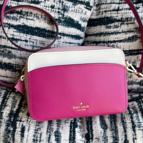 kate spade Bags Kate Spade Lauryn Colorblock Camera Bag Pink Multi